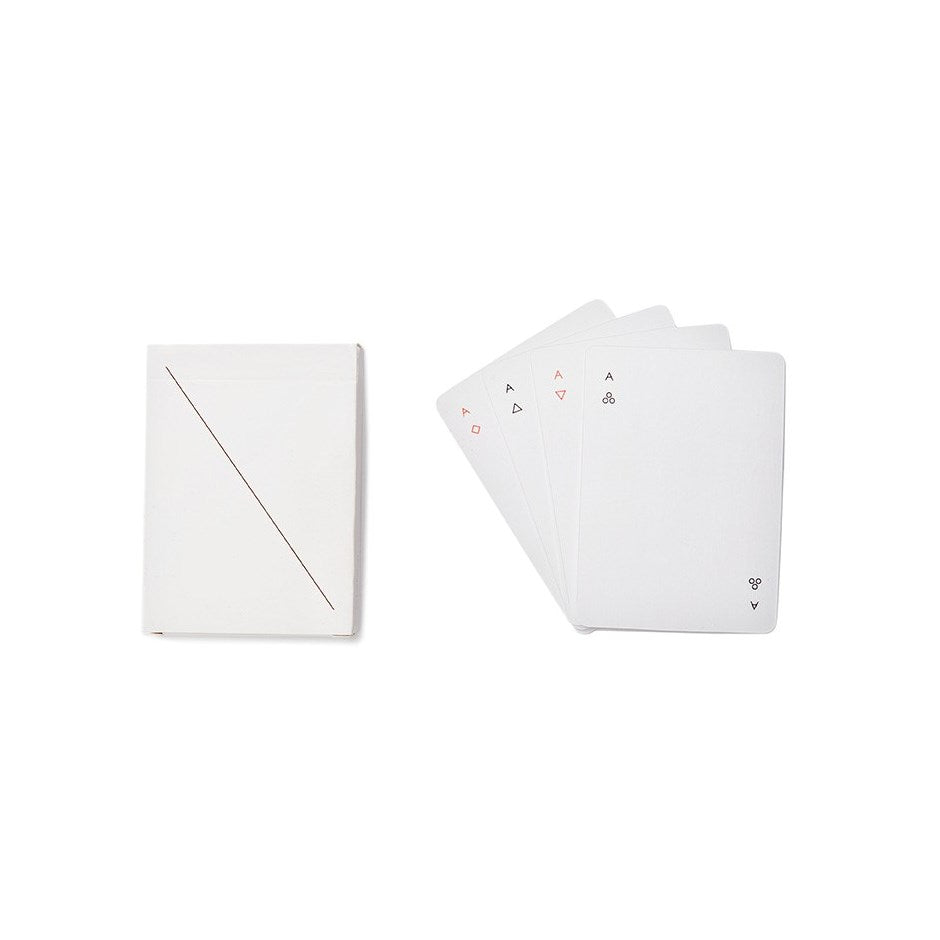 Minim Playing Cards - White Pink Tartan