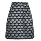 Jacquard Skirt - Black & Silver Pink Tartan
