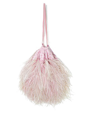 GB Feather Clutch Bag - Pink Pink Tartan